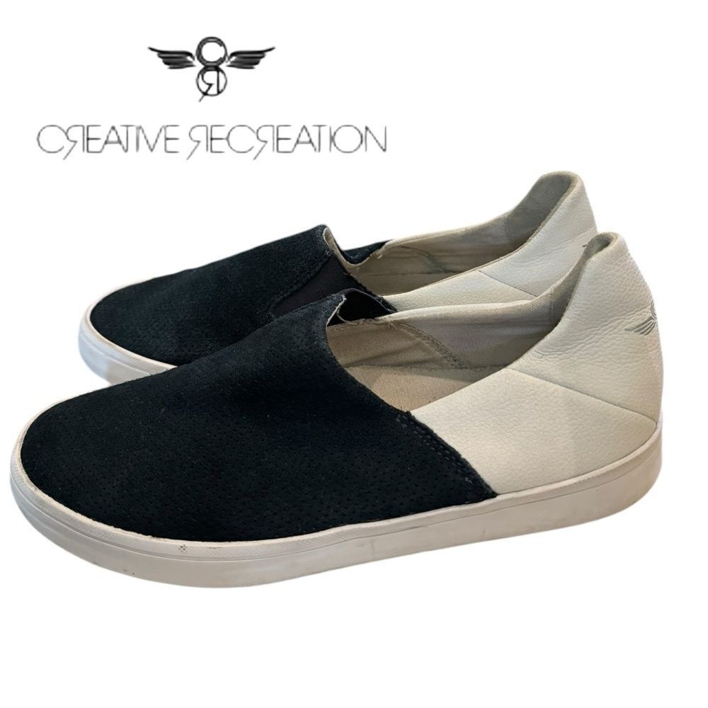CREATIVE RECREATION Men's Navy White Slip-on Loafers Sneakers 8 41